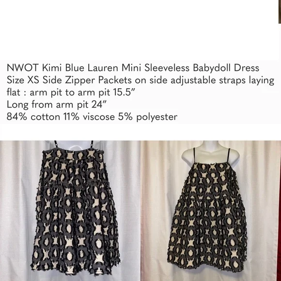 KIMCHI BLUE Urban Outfitters Lauren Mini Babydoll dress size XS - Picture 12 of 16